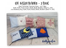 Stickdatei - ITH Kissen Blanko 2teilig